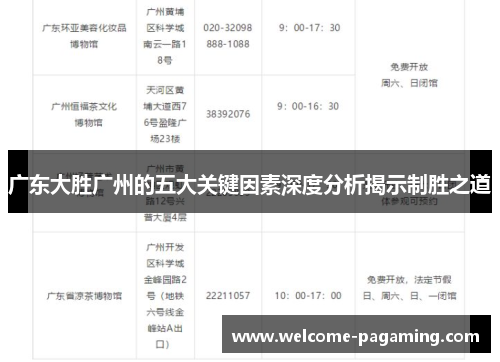 广东大胜广州的五大关键因素深度分析揭示制胜之道