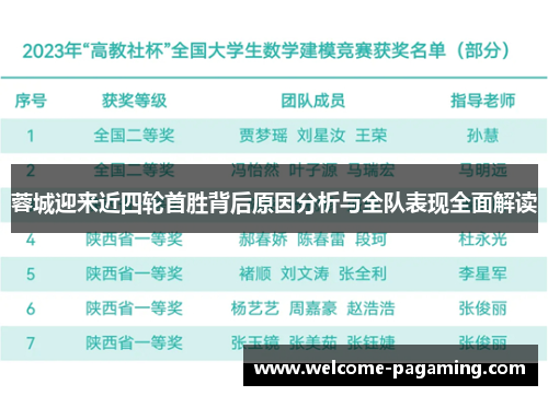 蓉城迎来近四轮首胜背后原因分析与全队表现全面解读 蓉城迎来近四轮首胜背后原因分析与全队表现全面解读